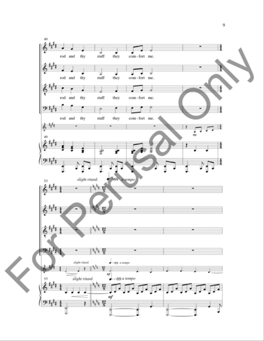 Psalm 23 (Choral Score) 4-Part scores gallery preview page 8