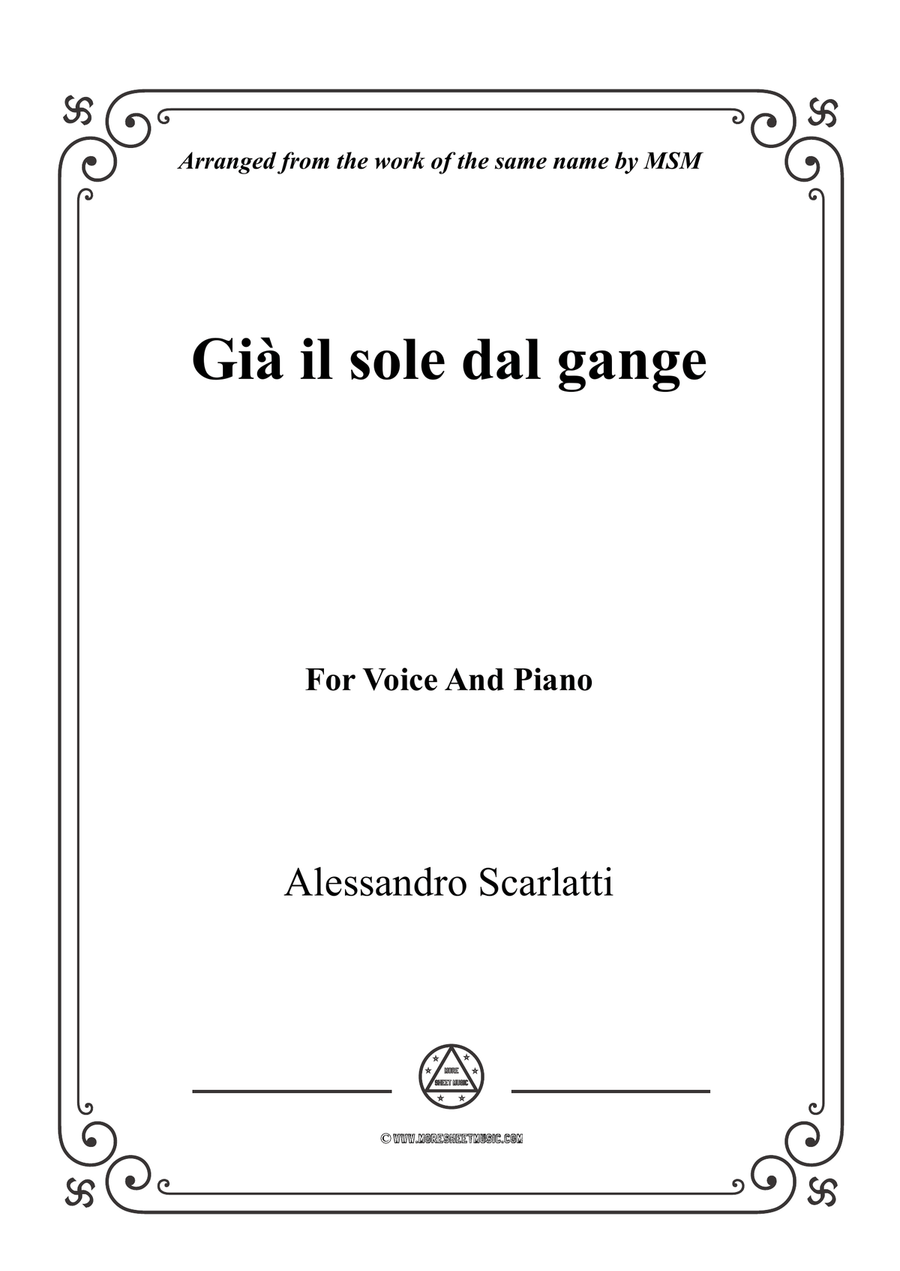 Scarlatti-Già il sole dal gange,for Flute and Piano