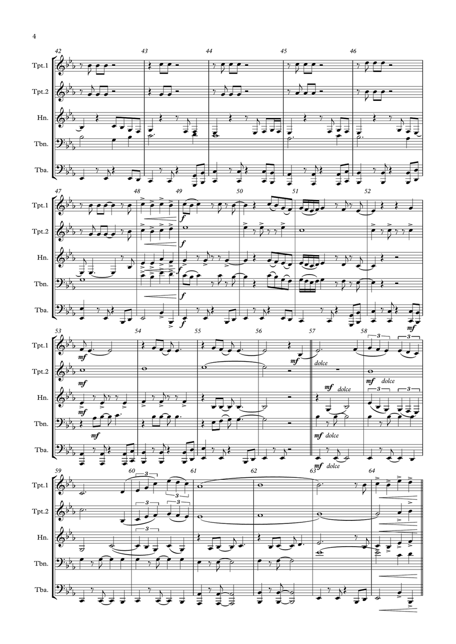 Stand By Me Brass Ensemble scores gallery preview page 4