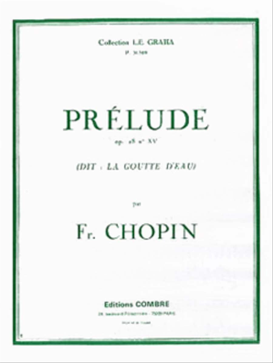 Prelude Op. 28 No. 15 La Goutte d'eau Piano Solo scores gallery preview page 1