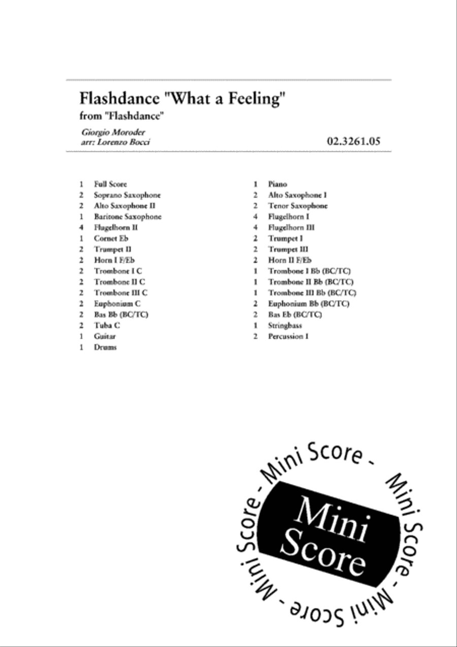 Flashdance. . . What a Feeling Fanfare Band scores gallery preview page 4
