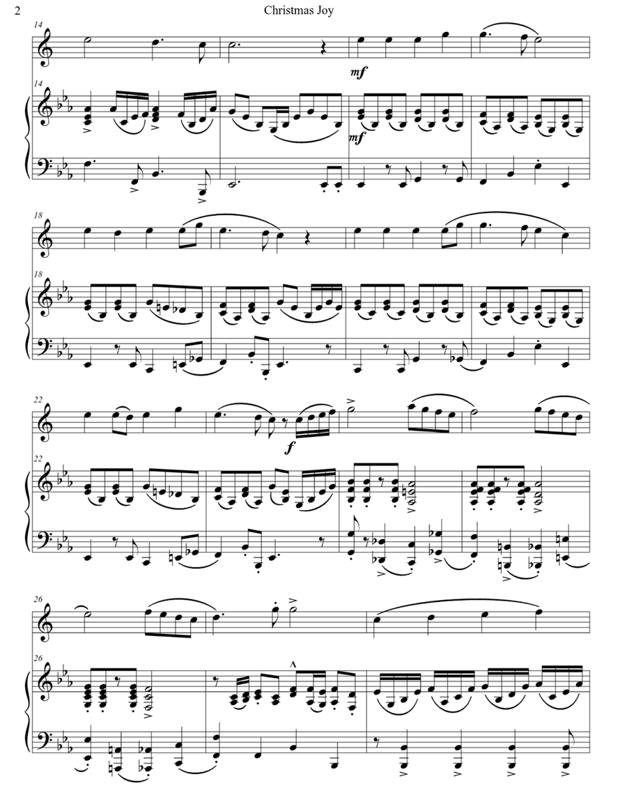 Christmas Joy - Medley of Five Joyous Christmas Carols Alto Saxophone scores gallery preview page 5