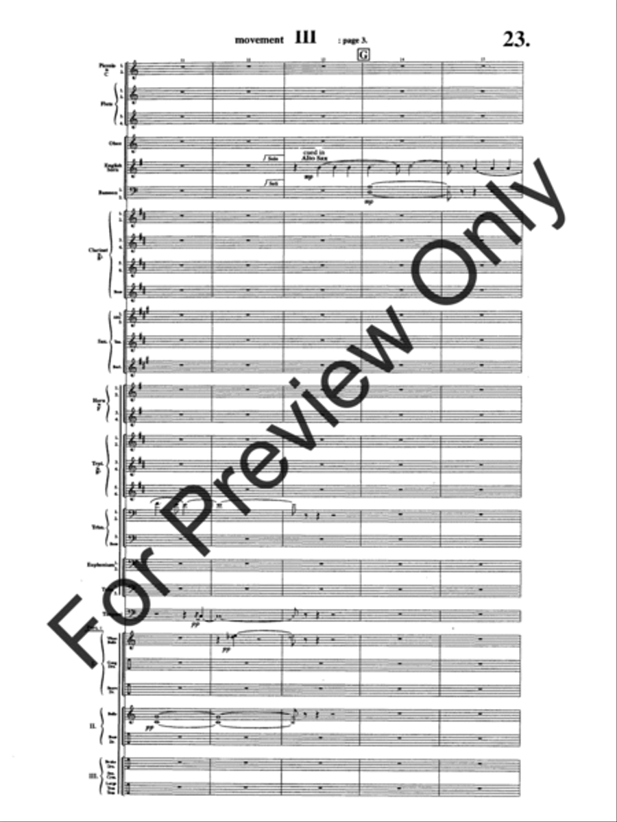 Symphony #1 In Memoriam Dresden 1945 Concert Band scores gallery preview page 27