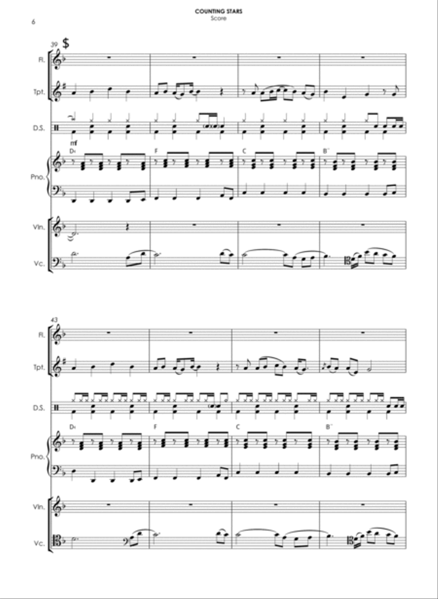 Counting Stars Small Ensemble scores gallery preview page 6