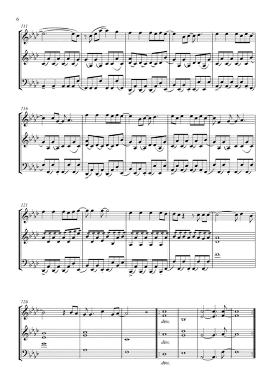Viva La Vida String Trio scores gallery preview page 6