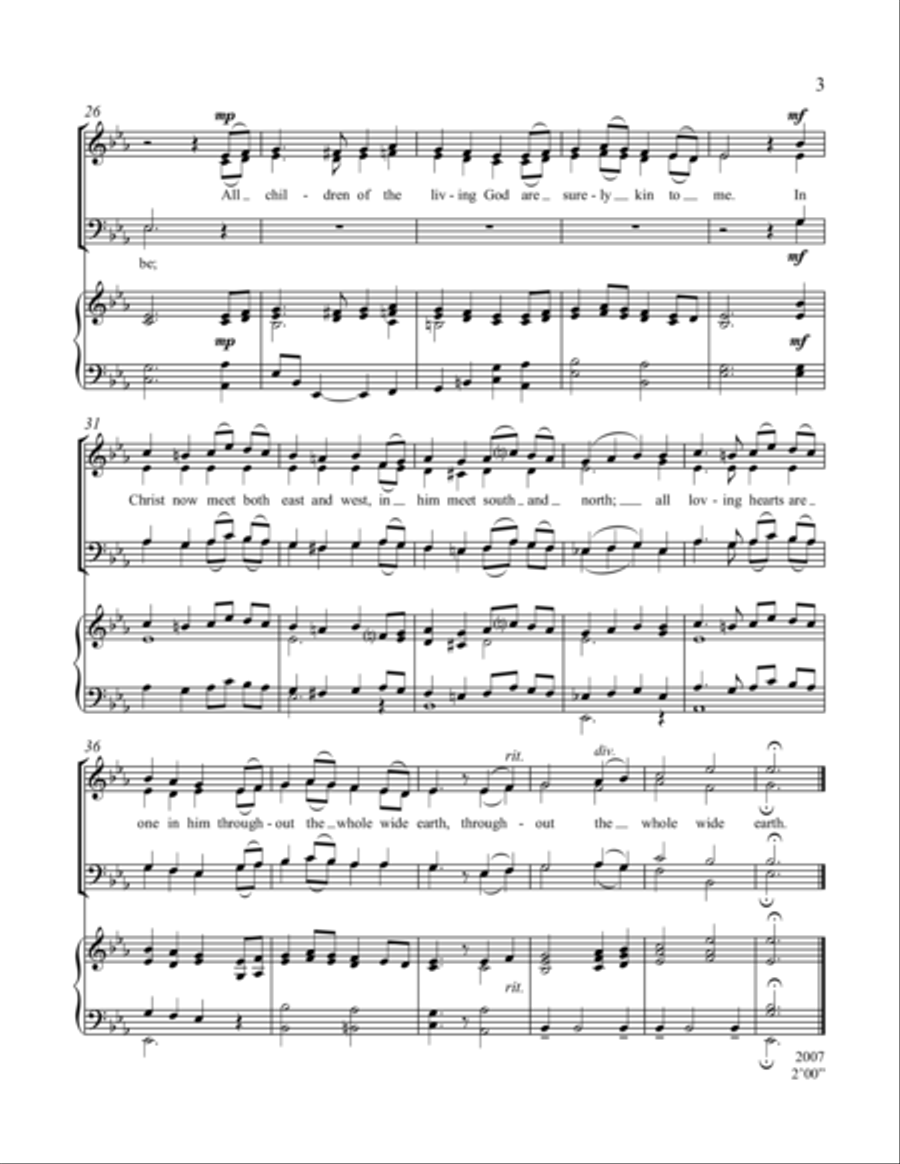 In Christ No East or West 4-Part scores gallery preview page 7