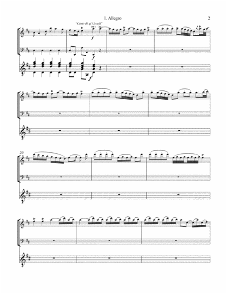 La primavera (Spring) RV. 269 - complete for flute, cello and guitar Flute scores gallery preview page 3