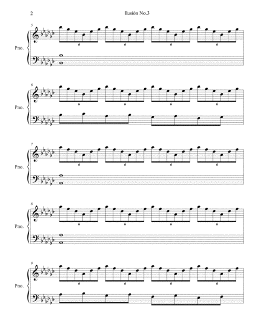 piano ilusion no.3 Piano Solo scores gallery preview page 2