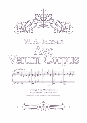 Ave Verum Corpus for Organ/Piano (Mozart)