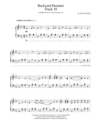 Backyard Dreamer (sheet music for piano)