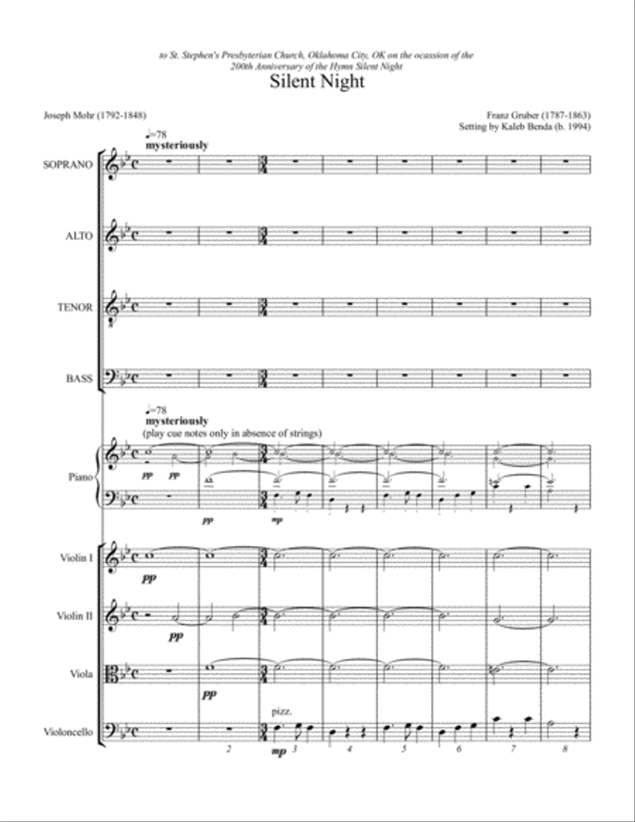 Silent Night Silent Night 4-Part scores gallery preview page 3