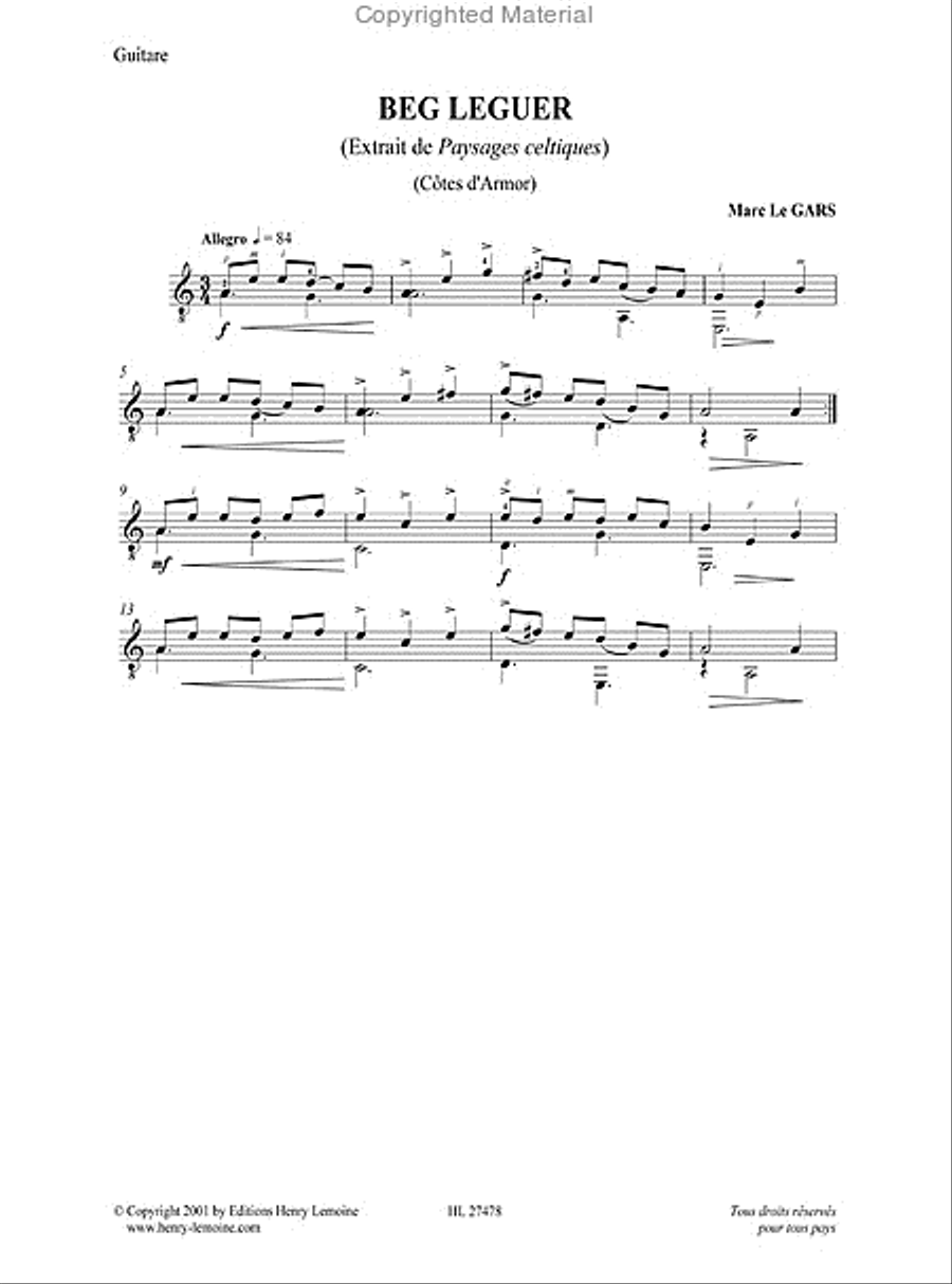 Paysages Celtiques - Volume 1 Acoustic Guitar scores gallery preview page 3