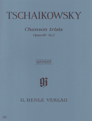 Book cover for Tchaikovsky - Chanson Triste Op 40 No 2 Urtext