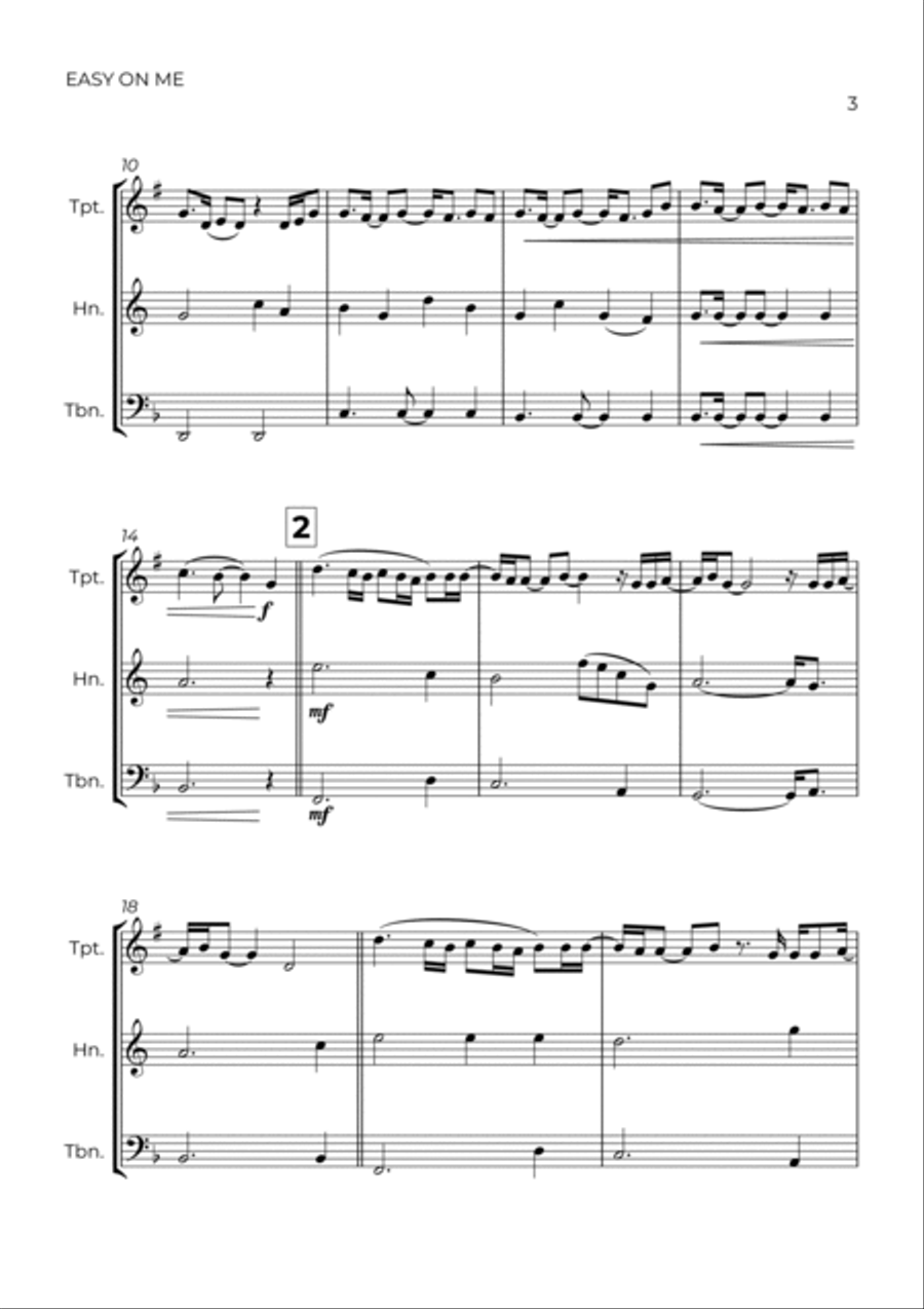 Easy On Me Easy On Me Horn scores gallery preview page 3