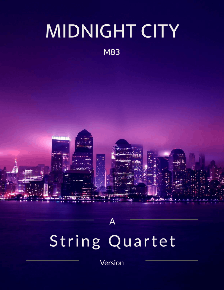 Midnight City String Quartet scores gallery preview page 1