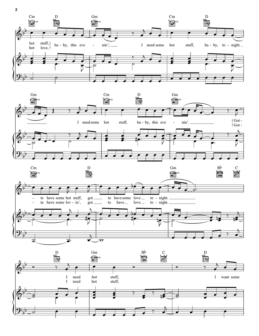 Hot Stuff Acoustic Guitar scores gallery preview page 2