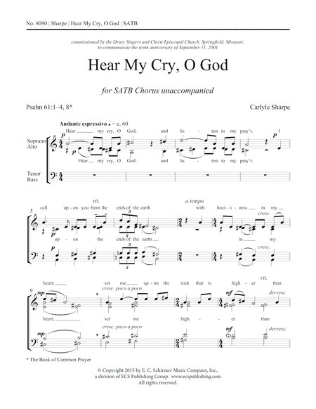 Hear My Cry, O God (Downloadable)