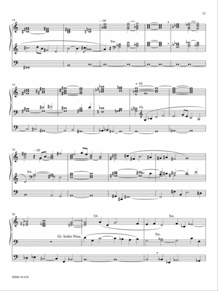 Six Pieces for Organ, Volume 2 B-Flat Clarinet scores gallery preview page 9