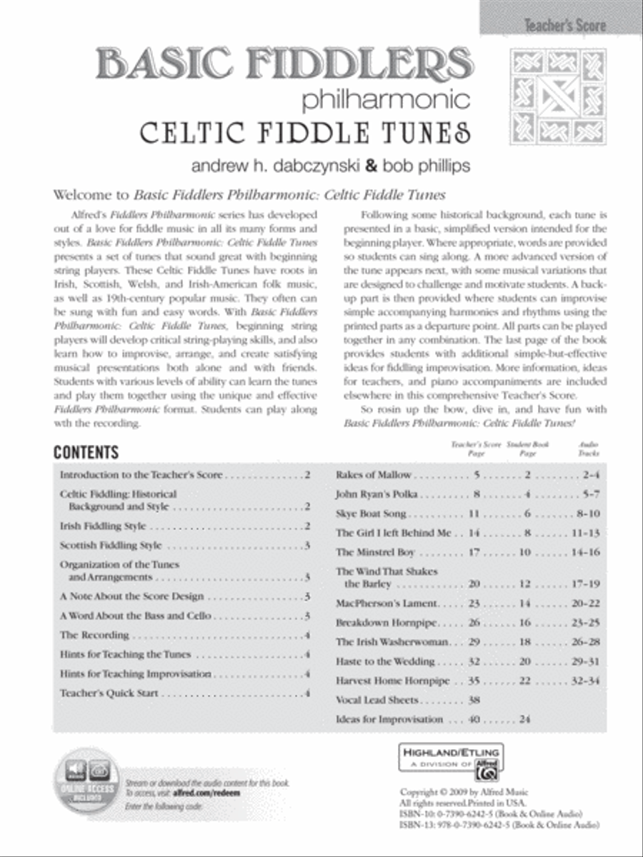 Basic Fiddlers Philharmonic Celtic Fiddle Tunes String Orchestra scores gallery preview page 2