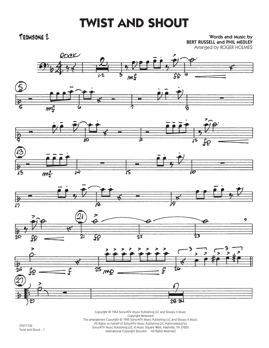 Twist And Shout - Trombone 2 Jazz Ensemble scores gallery preview page 1