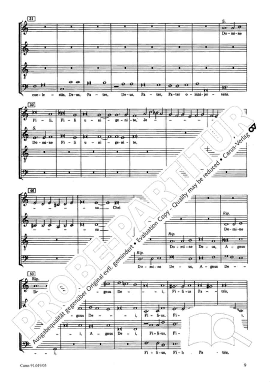 Non sine quare 4-Part scores gallery preview page 9