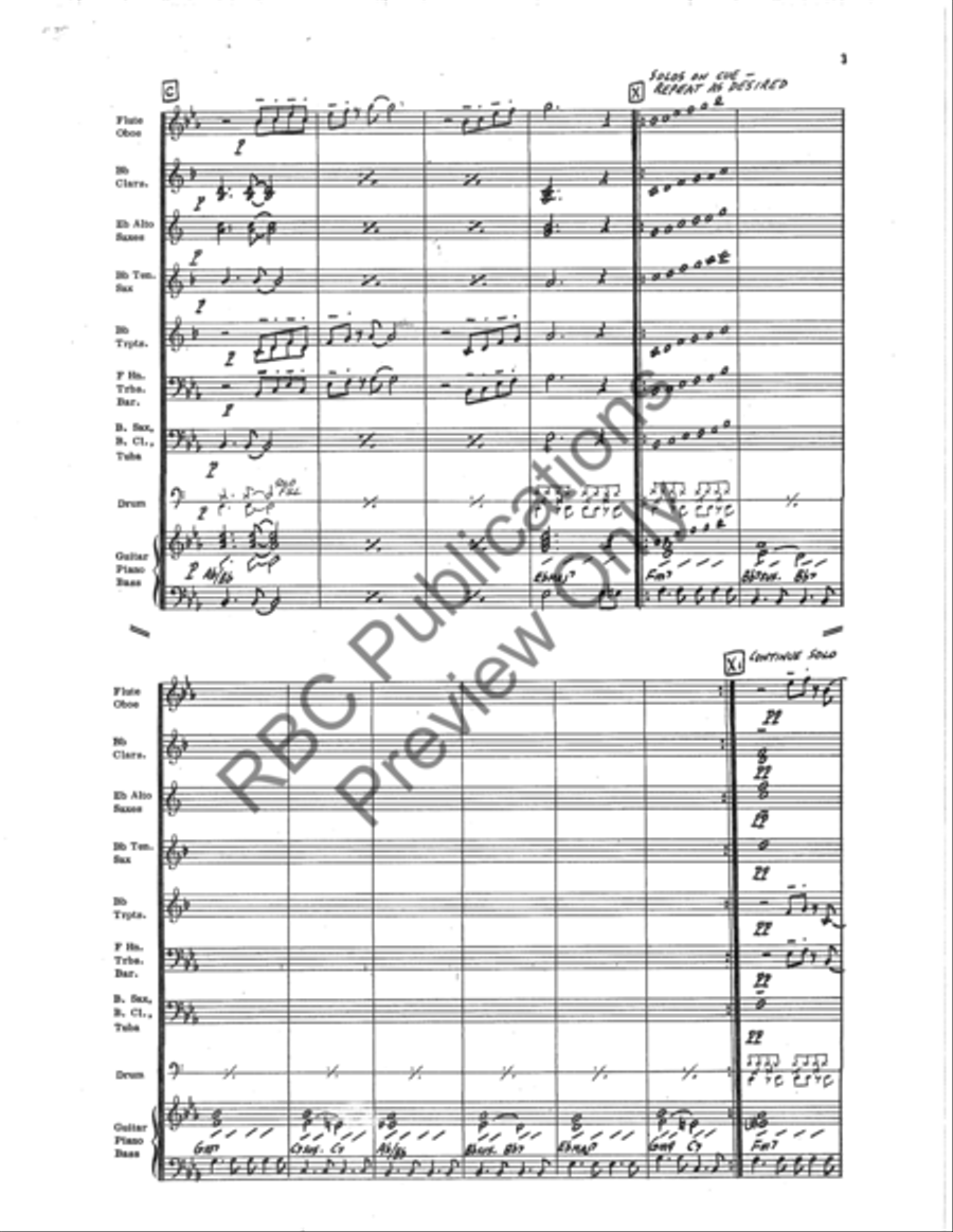 Sweet Saturday Morning Jazz Ensemble scores gallery preview page 5