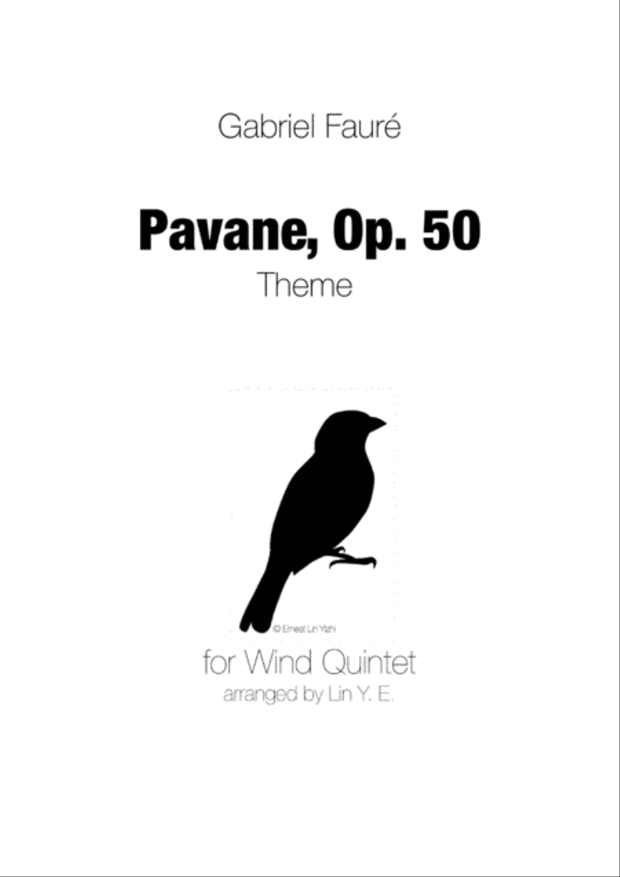 Pavane (Faure) for Wind Quintet (Original Key) Woodwind Quintet scores gallery preview page 1