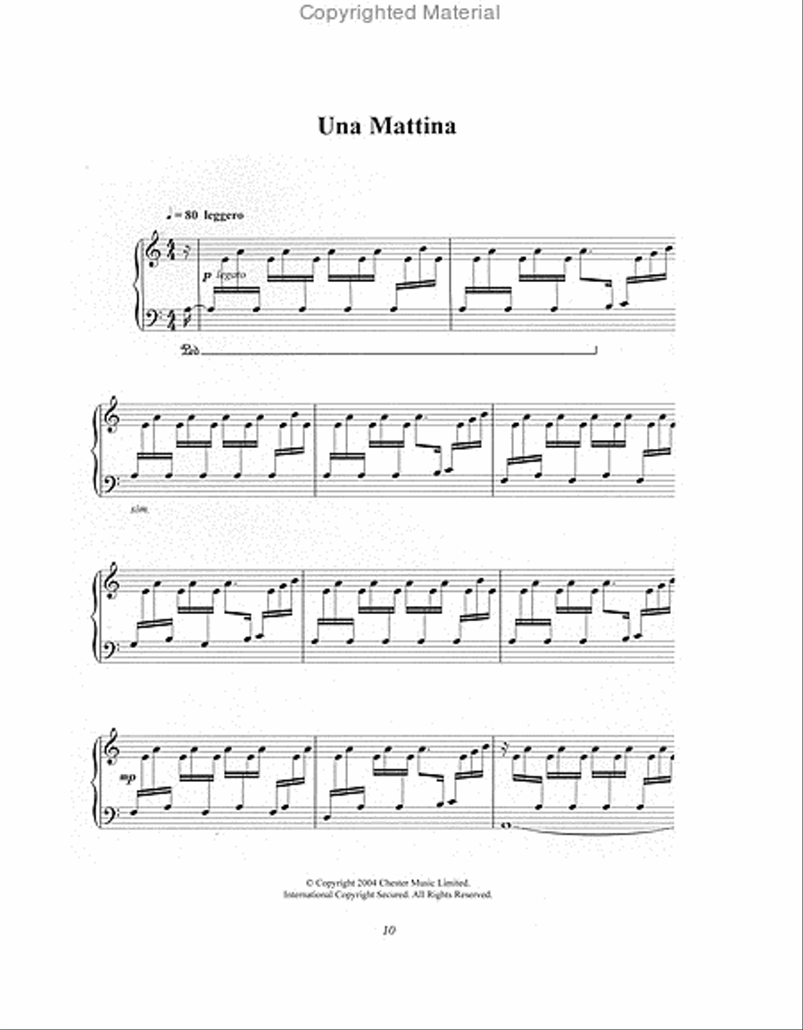 Ludovico Einaudi: Una Mattina Piano Solo scores gallery preview page 2