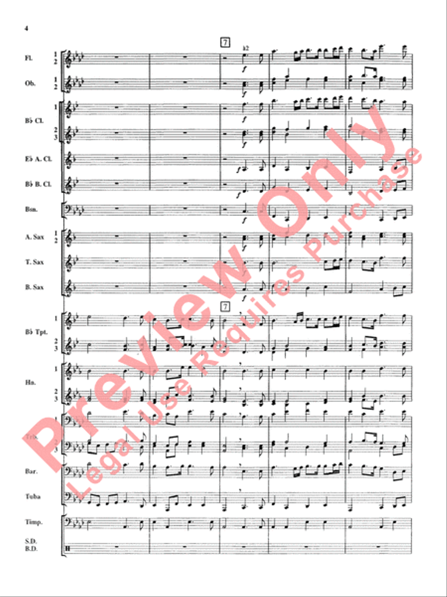 Royal Fireworks Music Concert Band scores gallery preview page 5