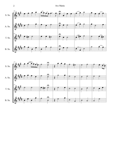 Ave Maria (Saxophone Quartet) image number null