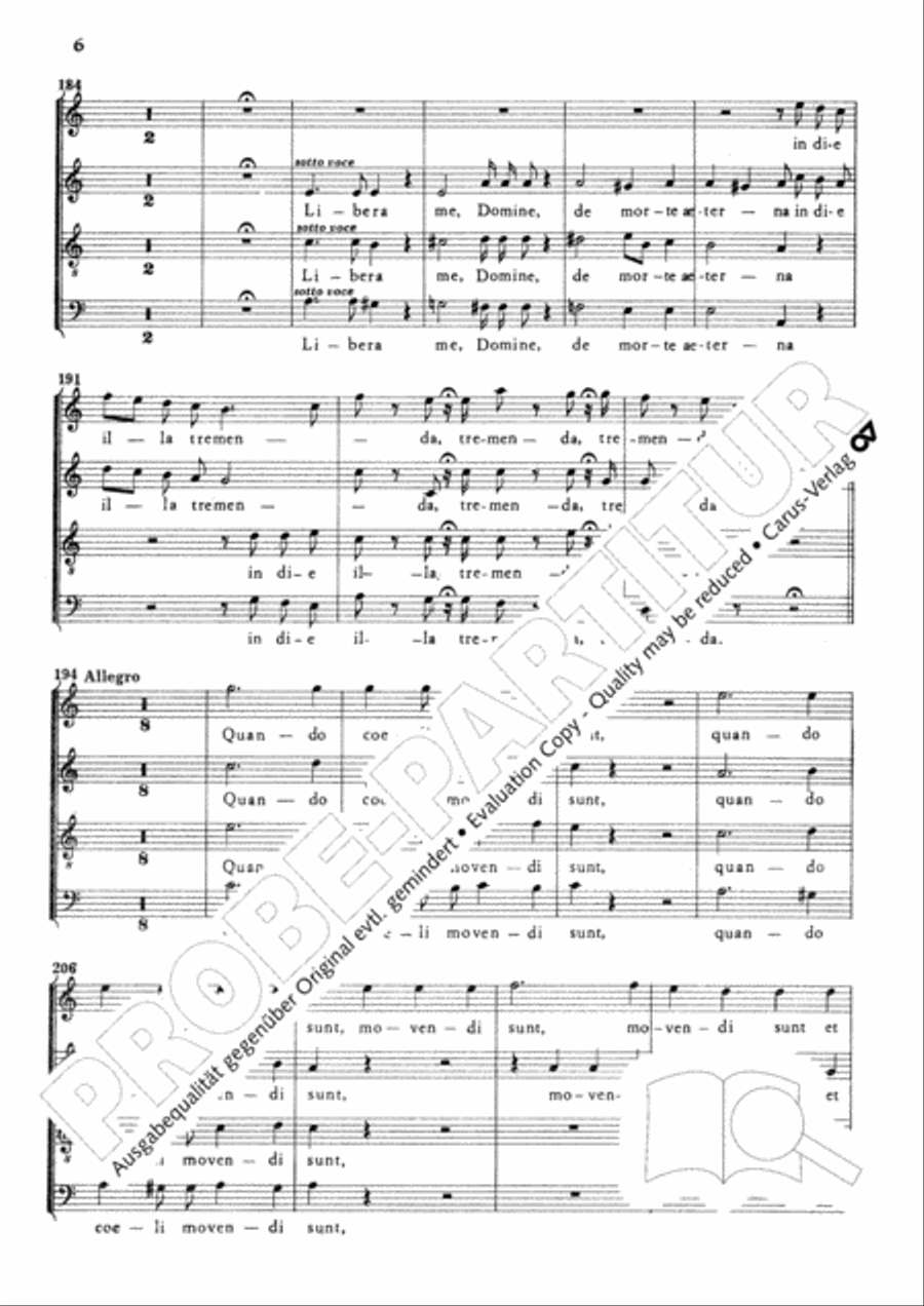 Libera me 4-Part scores gallery preview page 7