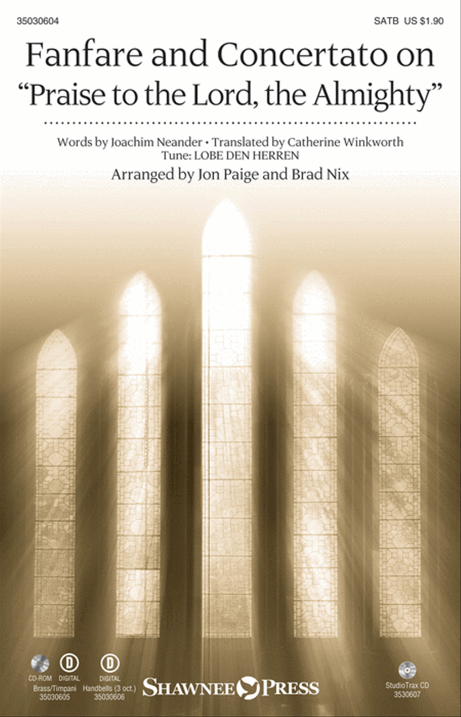Fanfare and Concertato on “Praise to the Lord, the Almighty” 4-Part scores gallery preview page 1
