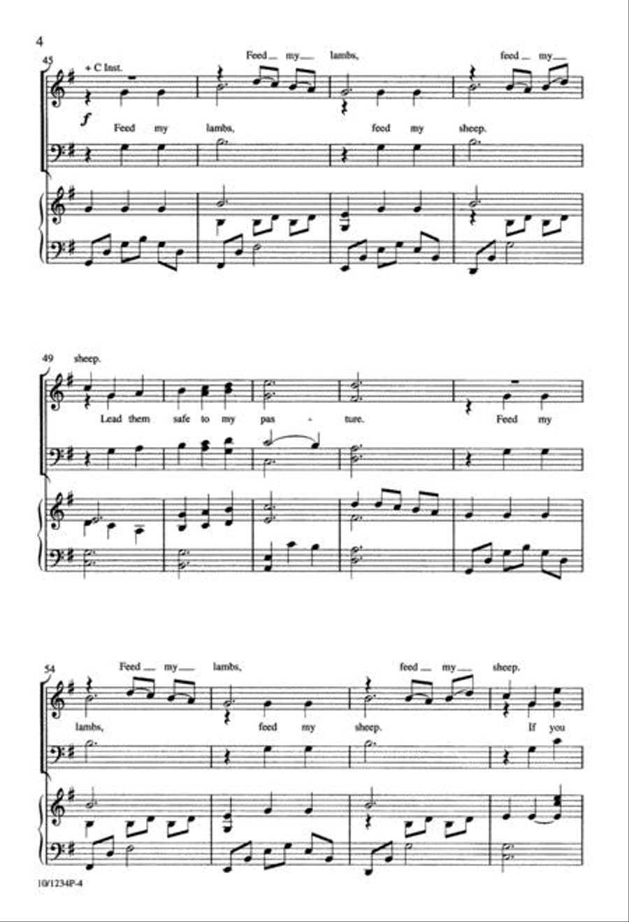 Feed My Lambs Feed My Lambs 4-Part scores gallery preview page 4