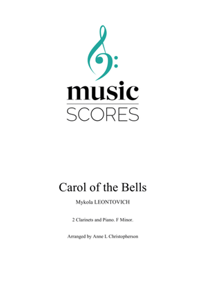 Book cover for Carol of the Bells - 2 Clarinets and Piano - F Minor