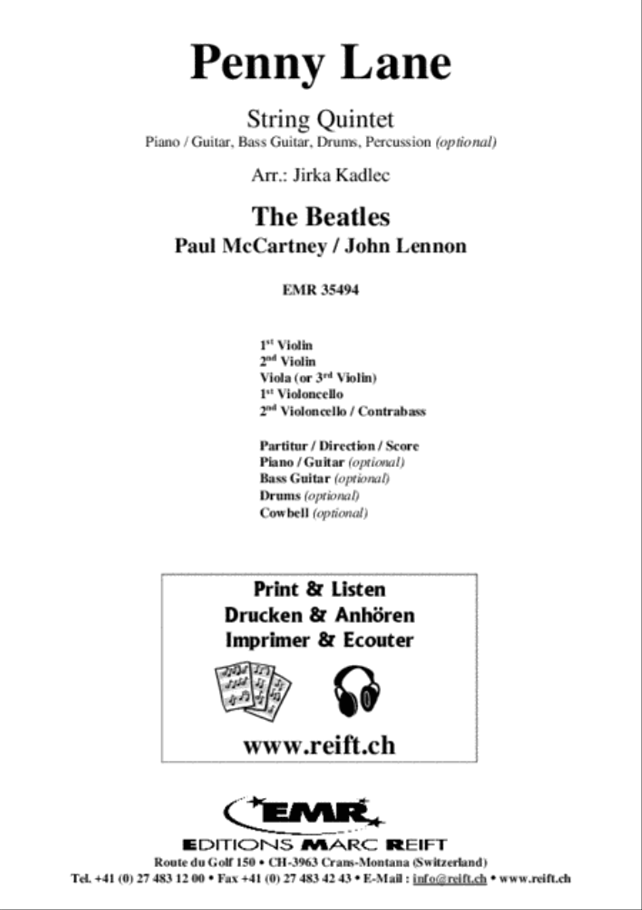 Penny Lane String Quintet scores gallery preview page 2