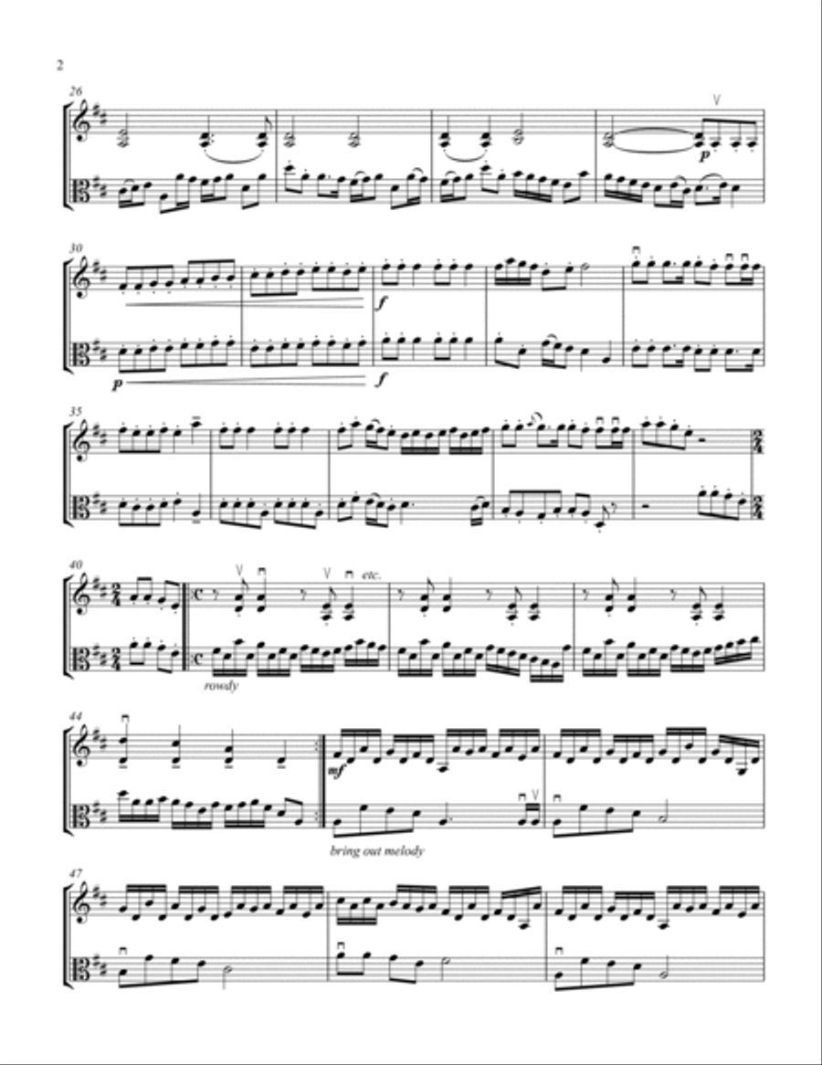 Jingle Bells Jingle Bells String Duet scores gallery preview page 3