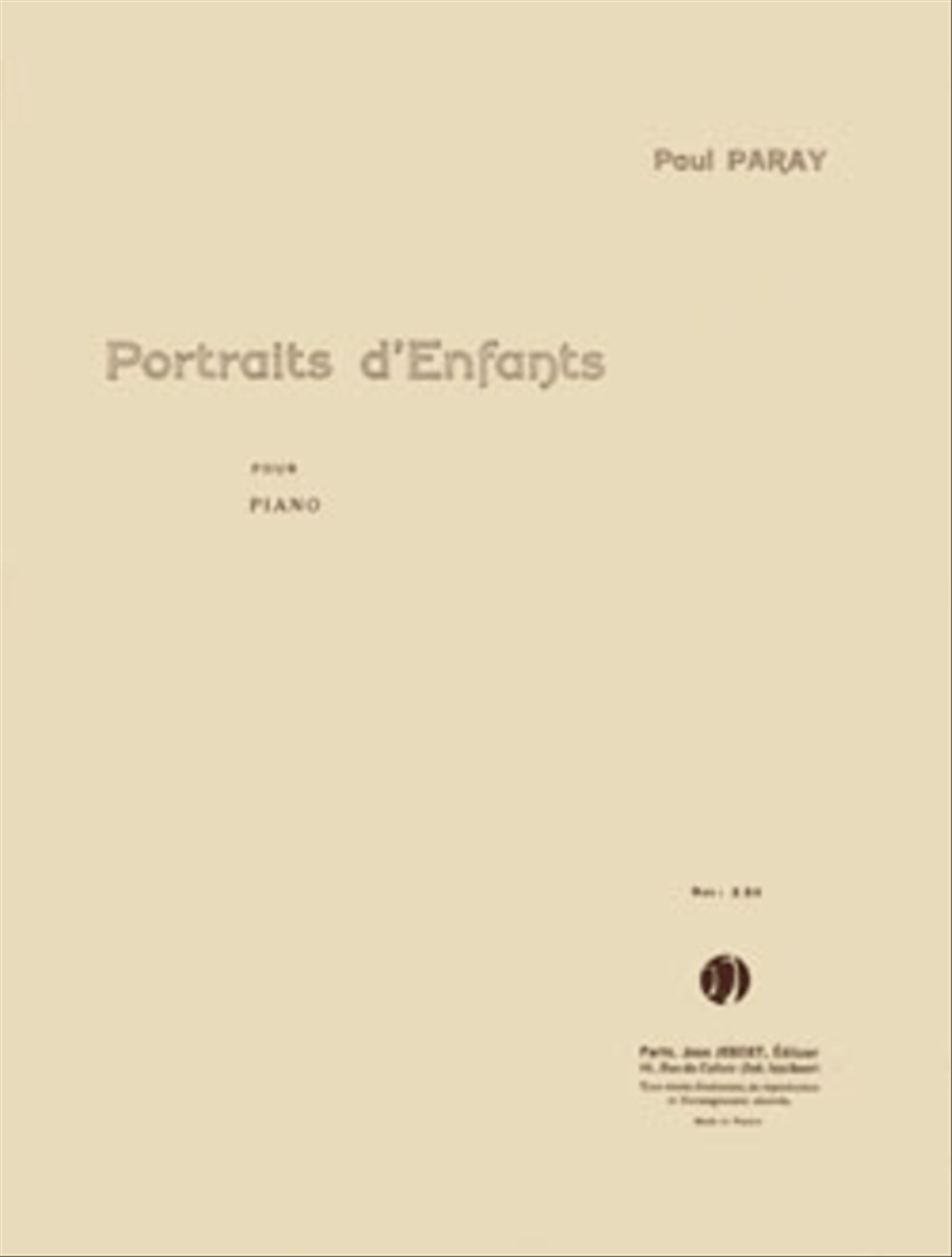 Portraits d'enfants Portraits d'enfants Piano Solo scores gallery preview page 1