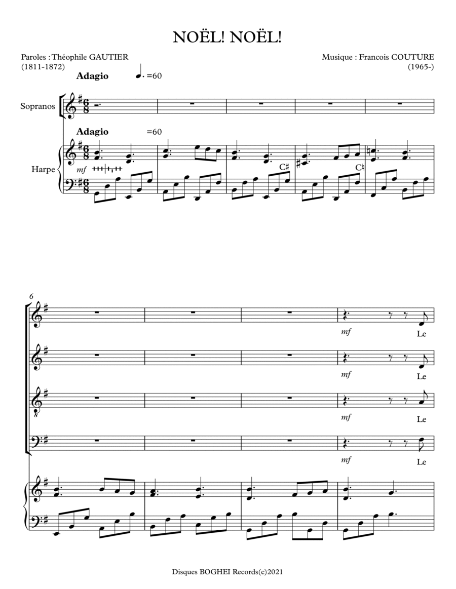 NOËL! NOËL! 4-Part scores gallery preview page 1