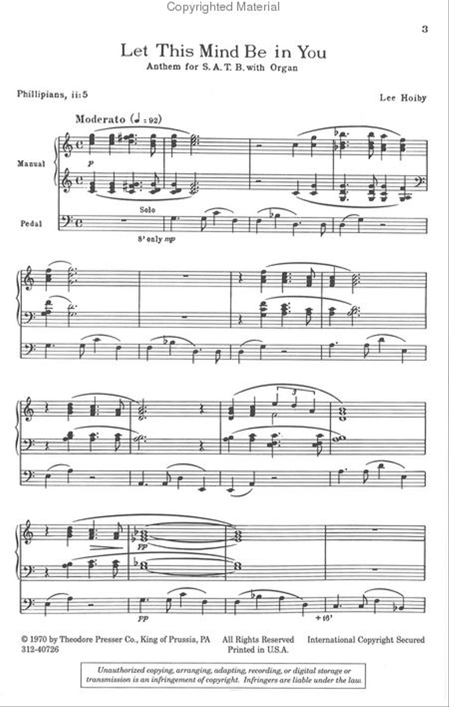 Let This Mind Be in You 4-Part scores gallery preview page 2