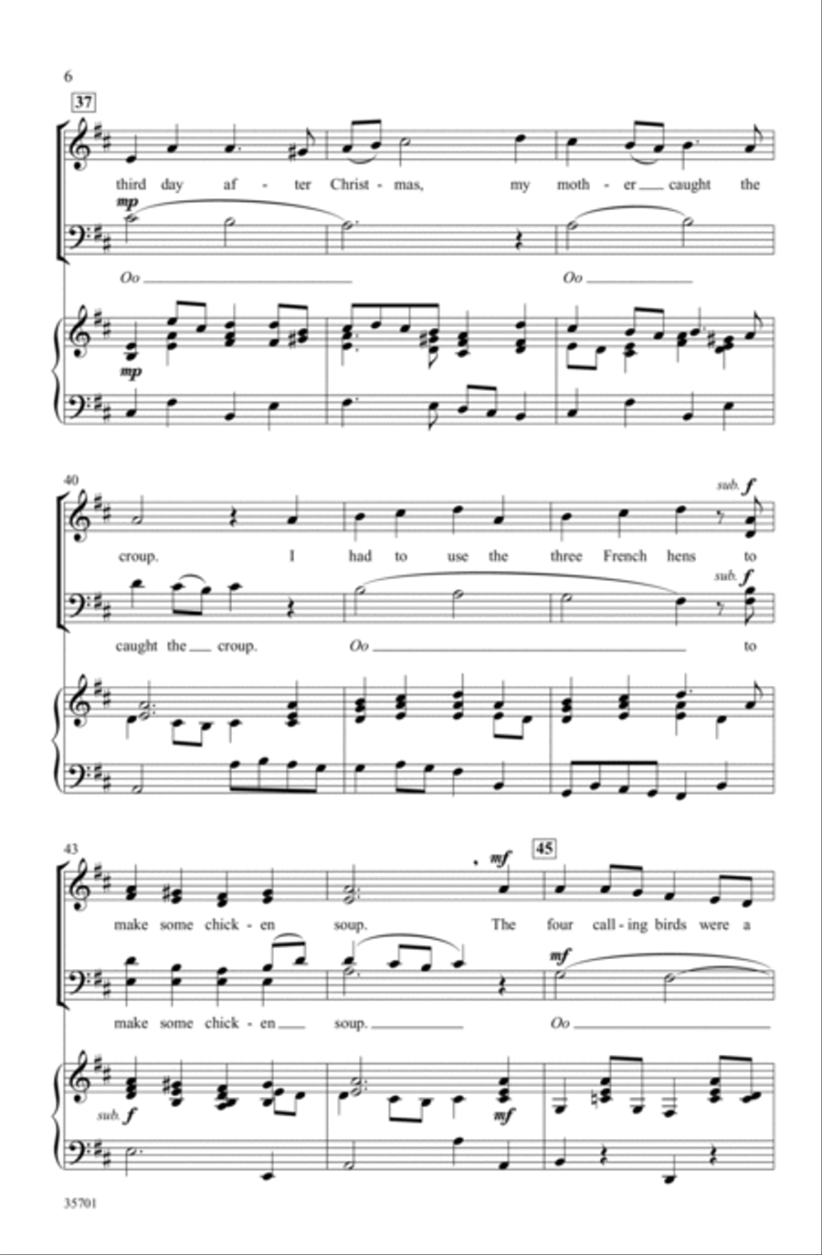 The Twelve Days After Christmas 4-Part scores gallery preview page 5
