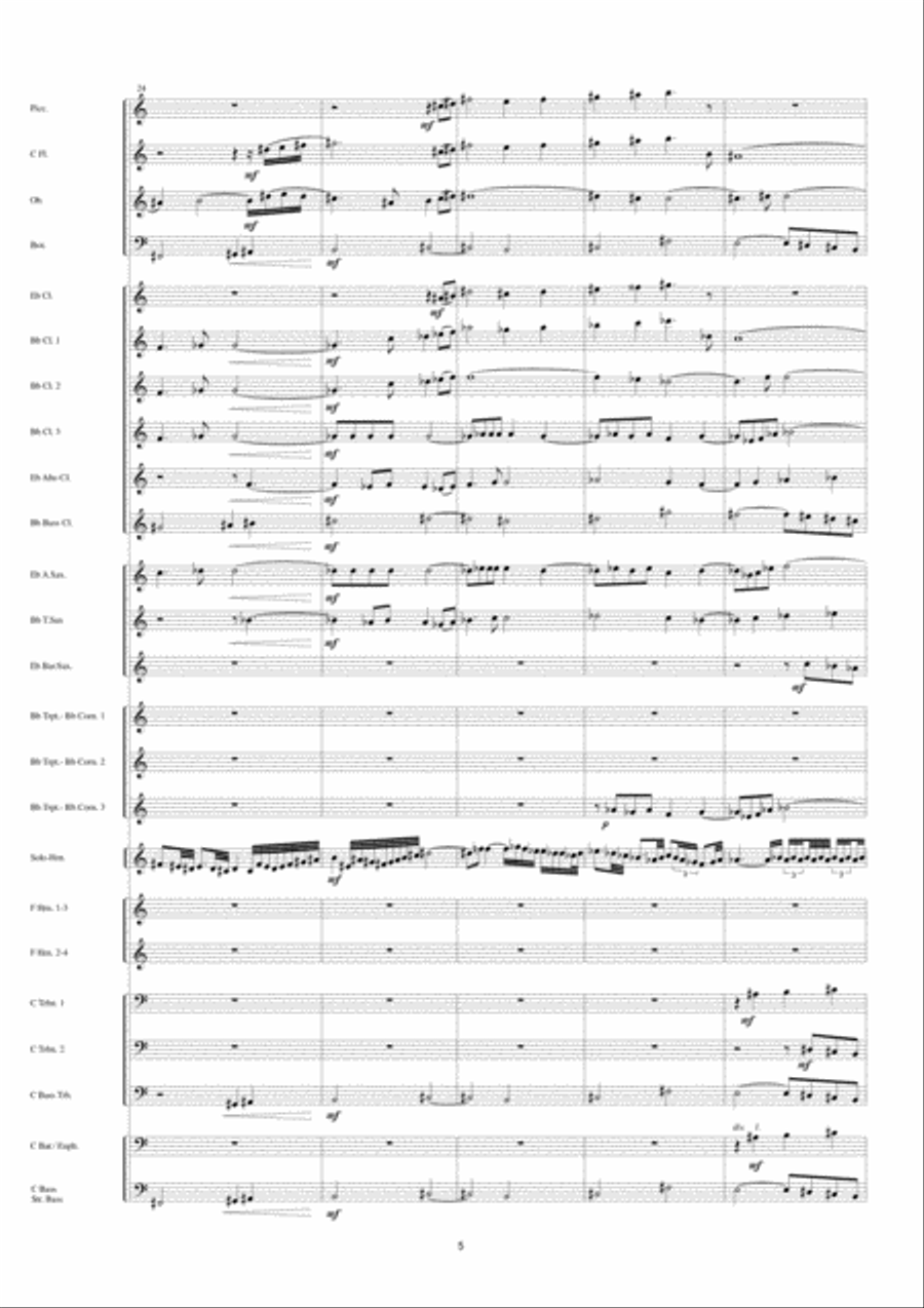 Adagio For Horn Concert Band scores gallery preview page 6