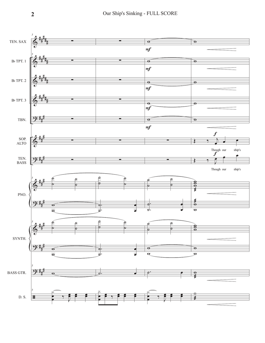 Our Ship S Sinking Large Ensemble scores gallery preview page 5