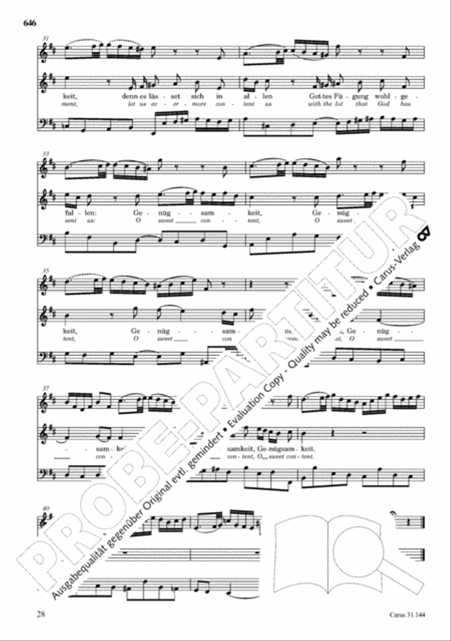 The Complete Sacred Vocal Works (Das geistliche Vokalwerk) Voice scores gallery preview page 645