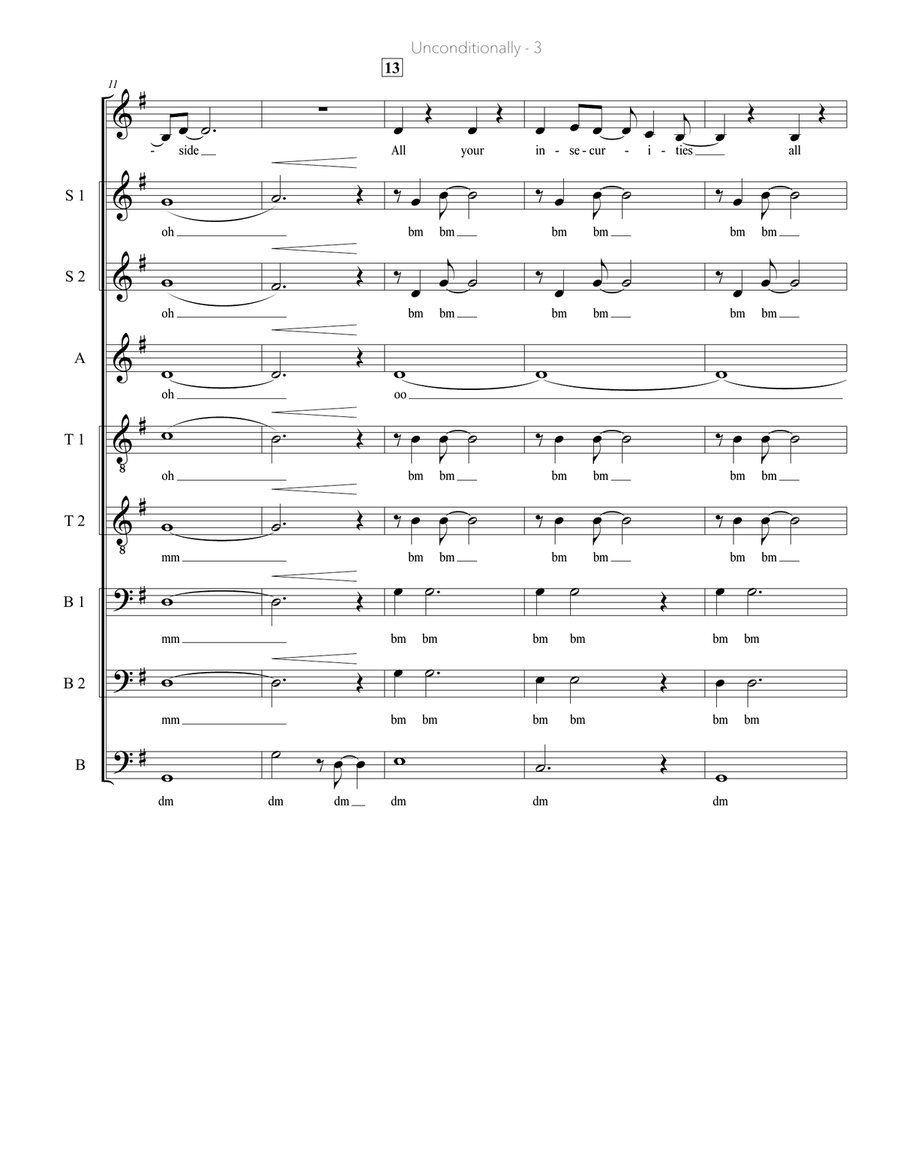 Unconditionally Unconditionally A Cappella scores gallery preview page 3