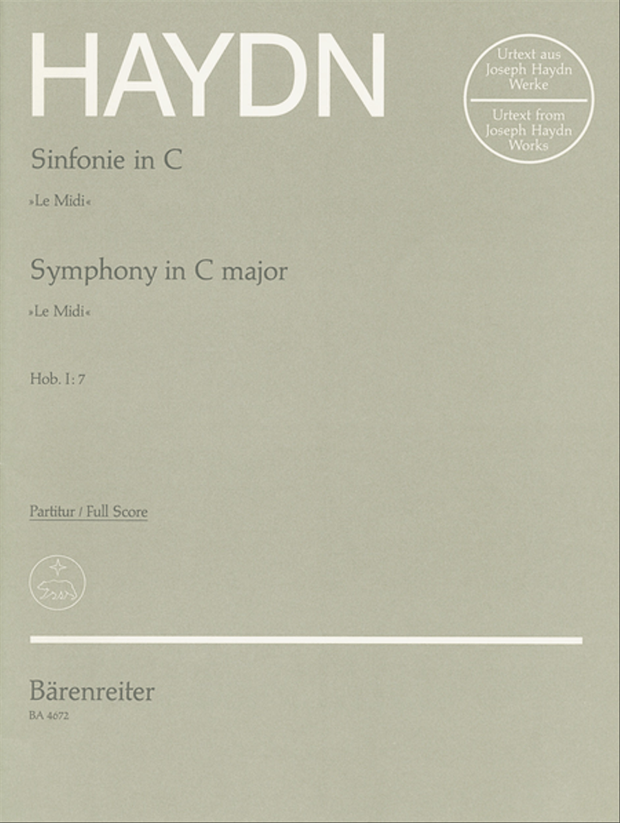 Symphony, No. 7 C major Hob.I:7 'Le Midi' Orchestra scores gallery preview page 1