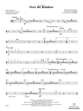 Over the Rainbow (from The Wizard of Oz), Variations on: 2nd Percussion