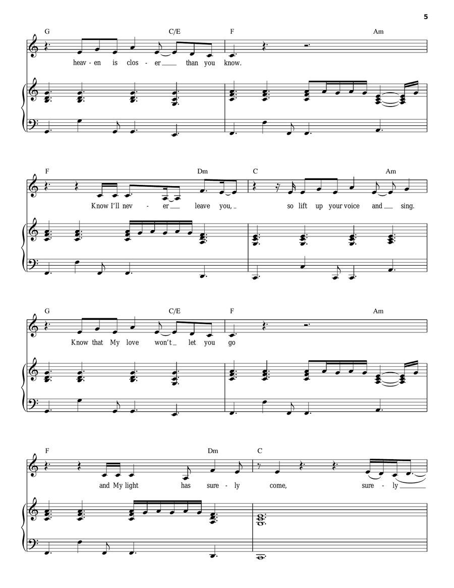 Closer Than You Know Voice scores gallery preview page 5