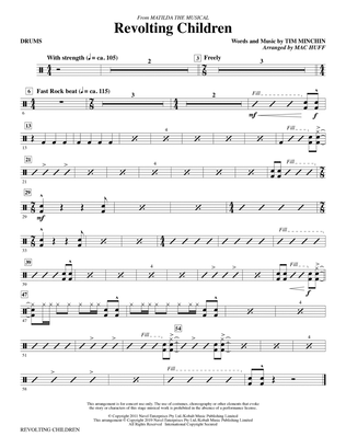 Book cover for Revolting Children (from Matilda: The Musical) (arr. Mac Huff) - Drums