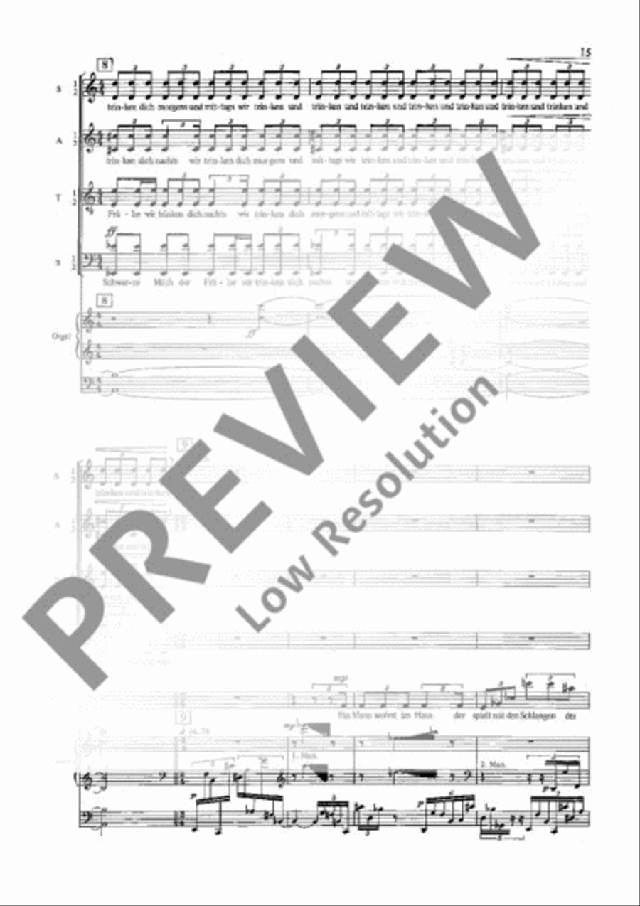Todesfuge SSAATTBB scores gallery preview page 16