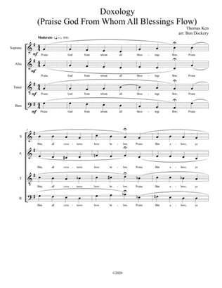 Doxology (Jazz Harmonization) for SATB Choir - (Praise God From Whom All Blessings Flow)